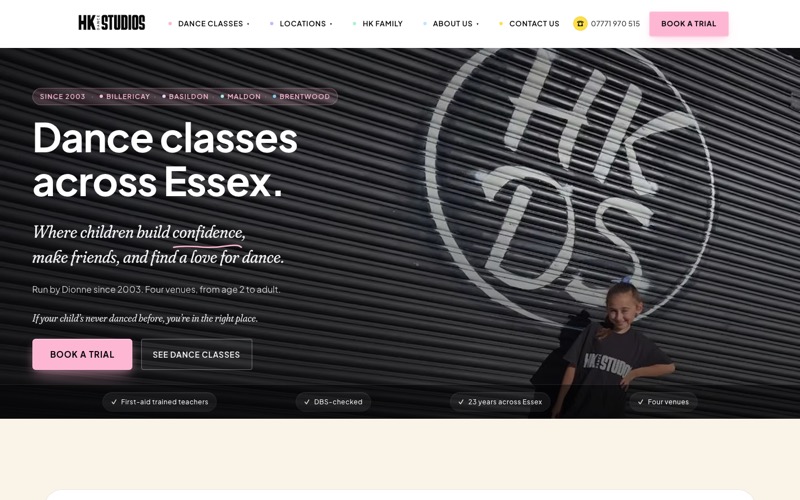 HK Dance Studios website