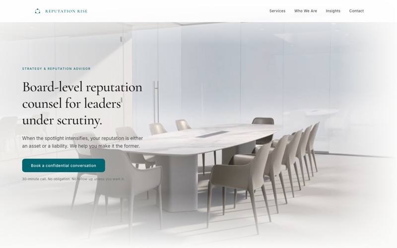 Reputation Rise website